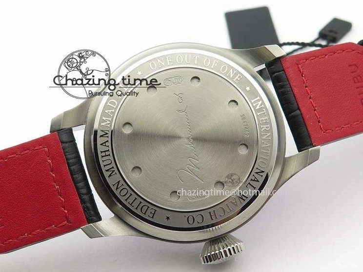 MIROTIME 0501 RelaxedFit Big Pilot Real PR IW500435 “Muhammad Ali” ZF Best Edition On Black Leather Strap A 7295